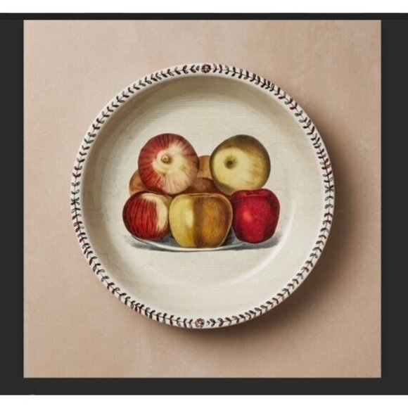 JOHN DERIAN x TARGET Stoneware Pie Plate Dish with Apple Print, 10" / New - Picture 1 of 11